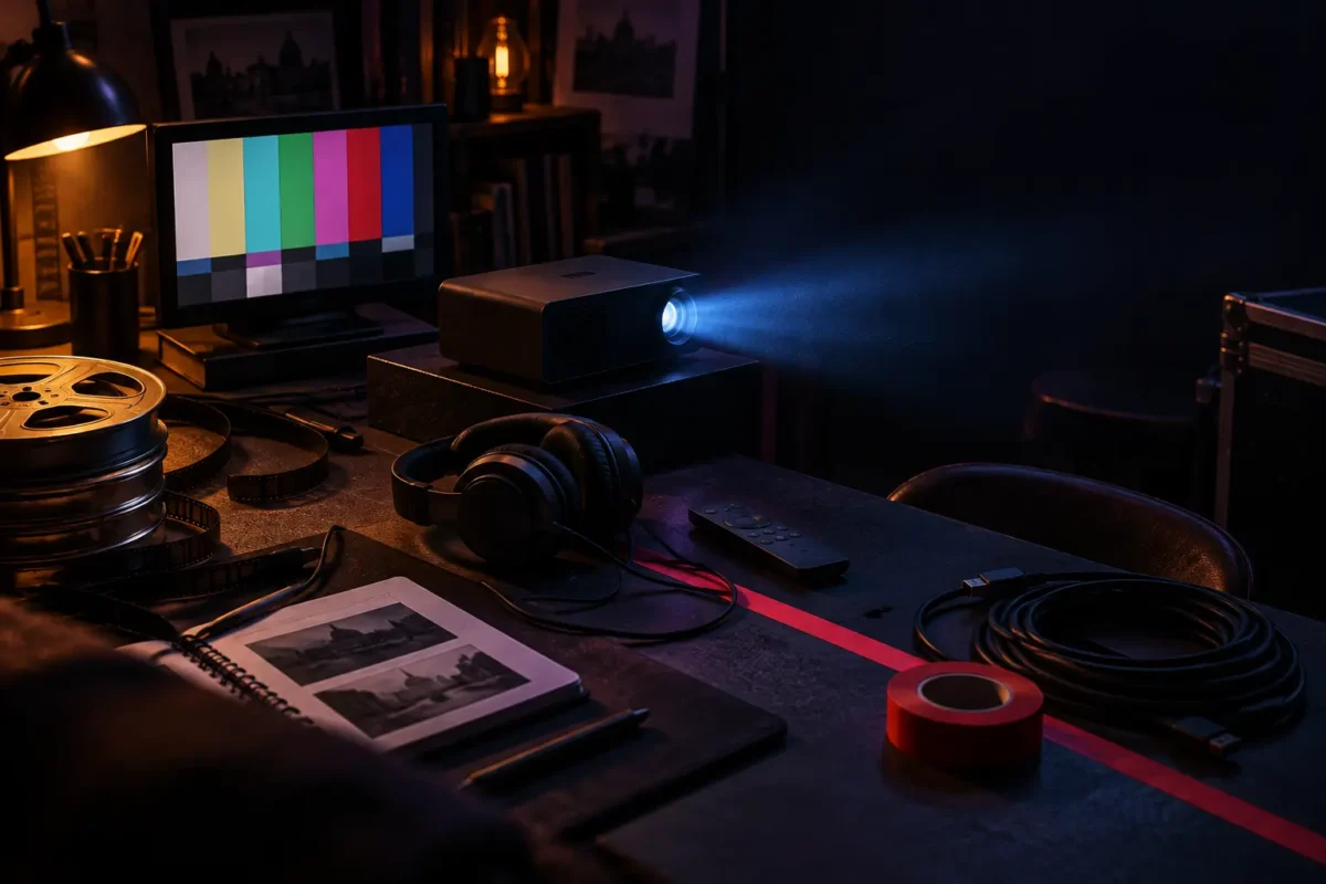 Réglage d’un écran et du son avant la séance